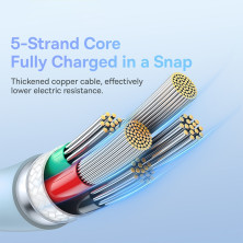 Кабель Baseus Pudding Series Fast Charging Data Cable Type-C to Lightning PD 20W 2m Голубой