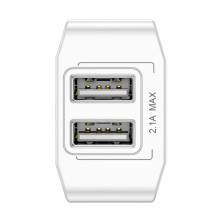 Сетевое зарядное устройство Baseus Mini Dual-U Charger 2USB 2.1A Белый