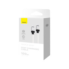 Кабель Baseus CoolPlay Series Fast Charging Data Cable Type-C to Type-C 100W 20V 5A 2m Белый