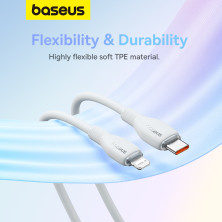 Кабель Baseus Pudding Series Fast Charging Data Cable Type-C to Lightning PD 20W 1m Белый