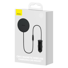 Беспроводное автомобильное зарядное устройство Baseus CW01 Magnetic Wireless Charging Car Mount Claw 40W с функцией MagSafe и Qi 15W+Type-C 25W Черный