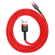 Кабель Baseus Cafule Cable USB to Micro USB 2.4A 1m Красный