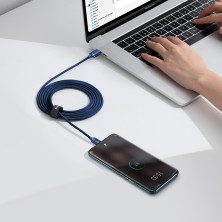 Кабель Baseus Crystal Shine Series Fast Charging Data Cable Type-C to Type-C 100W 20V 5A 2m Синій