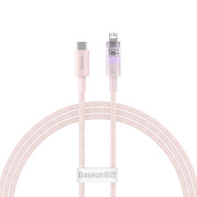 Кабель Baseus Explorer Series with Smart Temperature Control Fast Charging Data Cable Type-C to Lightning PD 20W 1m Розовый