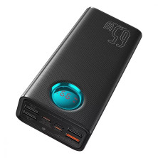 УМБ Baseus Amblight 26800mAh 65W 6A з технологією QC3.0+PD3.0 4USB+Type-C+ кабель Type-C to Type-C 100W 20V/5A 1м Чорний