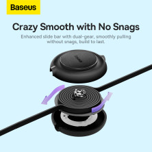Кабель Baseus Bright Mirror 2 Series Retractable 3-in-1 Fast Charging Data Cable USB to Lightning+Type-C+MicroUSB 3.5А 1.1m Чорний