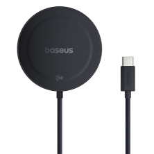 Бездротовий зарядний пристрій Baseus Simple Mini4 Magnetic з функцією MagSafe і Qi2 15W Чорний