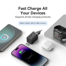Сетевое зарядное устройство Baseus GaN5 Pro PD3.0 40W 2Type-C 3A Черный