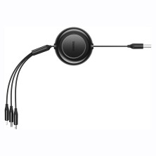 Кабель Baseus Bright Mirror 2 Series Retractable 3-in-1 Fast Charging Data Cable USB to Lightning+Type-C+MicroUSB 3.5А 1.1m Чорний