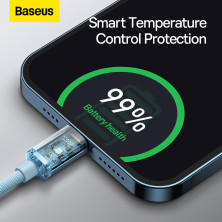 Кабель Baseus Crystal Shine Series Fast Charging Data Cable Type-C to Lightning PD 20W 2m Блакитний