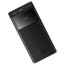 УМБ Baseus Star-Lord Digital Display 30000mAh 22.5W с технологией QC3.0+PD3.0 2USB+Type-C + Кабель USB to Type-C Черный