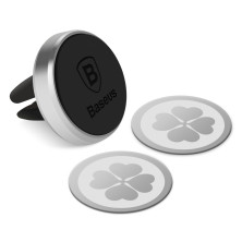 Автодержатель для телефона магнитный Baseus Magnet Car Mount в воздуховод Серебристый