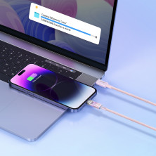 Кабель Baseus Explorer Series with Smart Temperature Control Fast Charging Data Cable Type-C to Lightning PD 20W 1m Розовый