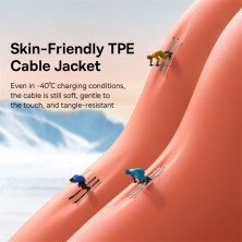 Кабель Baseus 0℃ Series Fast Charging Data Cable USB to Type-C 100W 20V 5A 1m Помаранчевий