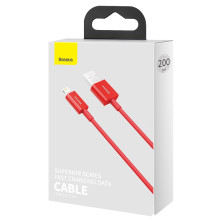 Кабель Baseus Superior Series Fast Charging Data Cable USB to Lightning 2.4A 2m Красный