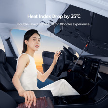 Солнцезащитный зонт автомобильный Baseus CoolRide Doubled-Layered Windshield Sun Shade Umbrella Pro Small Черный
