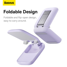 Подставка для телефона настольная Baseus Seashell Series Folding Phone Stand Фиолетовый