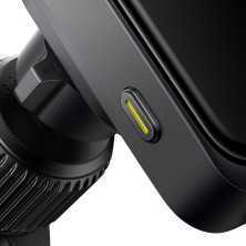 Беспроводное автомобильное зарядное устройство Baseus Wisdom Pro Auto Coil Alignment Air Outlet Version с технологией Qi 15W Черный
