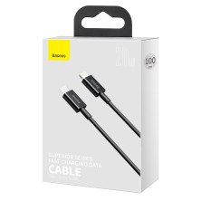 Кабель Baseus Superior Series Fast Charging Data Cable Type-C to Lightning PD 20W 1m Чорний