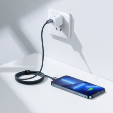 Кабель Baseus Crystal Shine Series Fast Charging Data Cable Type-C to Lightning PD 20W 1.2m Чорний