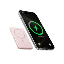 УМБ Baseus PicoGo AM41 Ultra-Slim Qi2 Magnetic 10000mAh 27W QC3.0+PD3.0 з функцією MagSafe и Qi2 15W Рожевий