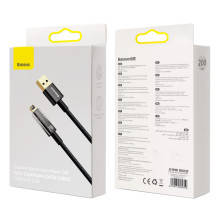 Кабель Baseus Explorer Series Auto Power-Off Fast Charging Data Cable USB to Lightning 2.4A 2m Чорний