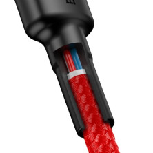 Кабель Baseus Cafule Flash Charging Data Line Cable Type-C to Type-C PD 2.0 QC 3.0 60W 20V 3A 2m Красный