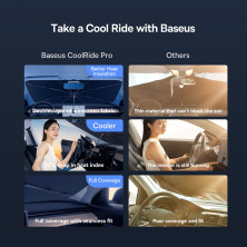 Солнцезащитный зонт автомобильный Baseus CoolRide Doubled-Layered Windshield Sun Shade Umbrella Pro Small Черный