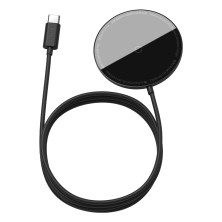 Беспроводное зарядное устройство Baseus Simple Mini Magnetic с функцией MagSafe и Qi 15W Черный