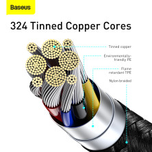 Кабель Baseus Display Series Fast Charging Data Cable Type-C to Type-C 100W 20V 5A 1m Черный