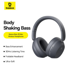 Беспроводные Bluetooth наушники Baseus Bass 35 Max Wireless Headphone Серый