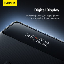 УМБ Baseus Blade Power Digital Display HD Edition 20000mAh 100W 6A з технологією QC3.0+PD3.0 + кабель Type-C to Type-C 100W 20V/5A 1м Чорний