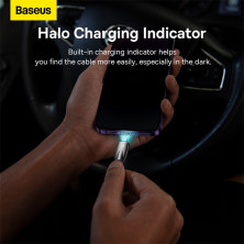 Кабель Baseus Glimmer Series Fast Charging Data Cable USB to Lightning 2.4A 2m Чорний