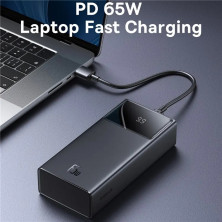 УМБ Baseus Star-Lord Digital Display 30000mAh 65W 6A з технологією QC3.0+PD3.0 2USB+Type-C + Кабель USB to Type-C Чорний