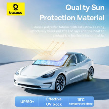 Сонцезахисна парасолька автомобільна Baseus CoolRide Windshield Sun Shade Umbrella Cluster Small Чорний