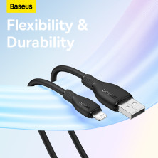 Кабель Baseus Pudding Series Fast Charging Data Cable USB to Lightning 2.4A 1.2m Черный