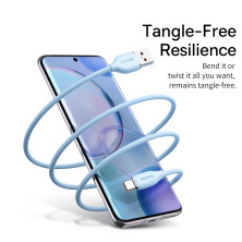 Кабель Baseus Jelly Liquid Silica Gel Series Fast Charging Data Cable USB to Type-C 100W 20V 5A 2m Синій