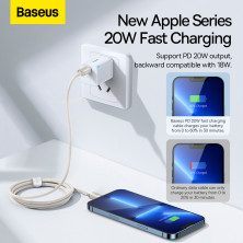 Кабель Baseus Crystal Shine Series Fast Charging Data Cable Type-C to Lightning PD 20W 1.2m Розовый