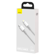 Кабель Baseus High Density Braided Fast Charging Data Cable Type-C to Lightning PD 20W 2m Белый