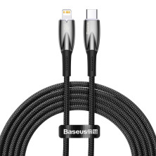 Кабель Baseus Glimmer Series Fast Charging Data Cable Type-C to Lightning PD 20W 2m Черный