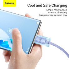 Кабель Baseus Crystal Shine Series Fast Charging Data Cable USB to Type-C 100W 20V 5A 1.2m Фиолетовый