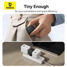 Сетевое зарядное устройство Baseus Palm Fast Charger QC3.0+PD3.0 30W USB+Type-C 3A + Кабель Type-C to Type-C 60W 20V/3A 1м Черний