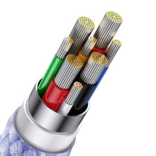 Кабель Baseus Flash Series 2 3-in-1 Fast Charging Data Cable Type-C to Lightning+Type-C+MicroUSB 100W 1.5m Фіолетовий