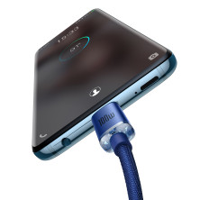 Кабель Baseus Crystal Shine Series Fast Charging Data Cable Type-C to Type-C 100W 20V 5A 2m Синій