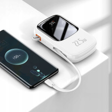 УМБ Baseus Q Pow Pro 20000mAh 22.5W 5A с технологией QC3.0+PD3.0 и Type-C кабелем 22.5W Белый