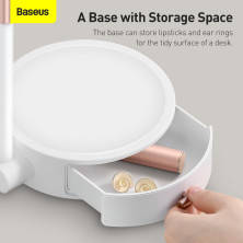 Макіяжне косметичне дзеркало з підсвічуванням Baseus Smart Beauty Series Lighted Makeup Mirror with Storage Box з ящиком для зберігання Білий