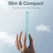 УМБ Baseus Magnetic Mini Wireless Fast Charge 2in1 5000mAh 20W 2.4A QC3.0+PD3.0 з Бездротовою зарядкою Qi 15W Блакитний