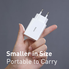 Сетевое зарядное устройство Baseus Speed Mini QC Single U QC3.0 18W USB 3A Белый