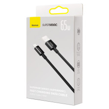 Кабель Baseus Superior Series Fast Charging Data Cable USB to Type-C 65W SUPERVOOC 2m Чорний