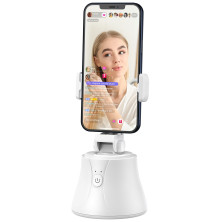 Смарт держатель для смартфона одноосевой стабилизатор Baseus 360°AI Following Shot Tripod Head Белый